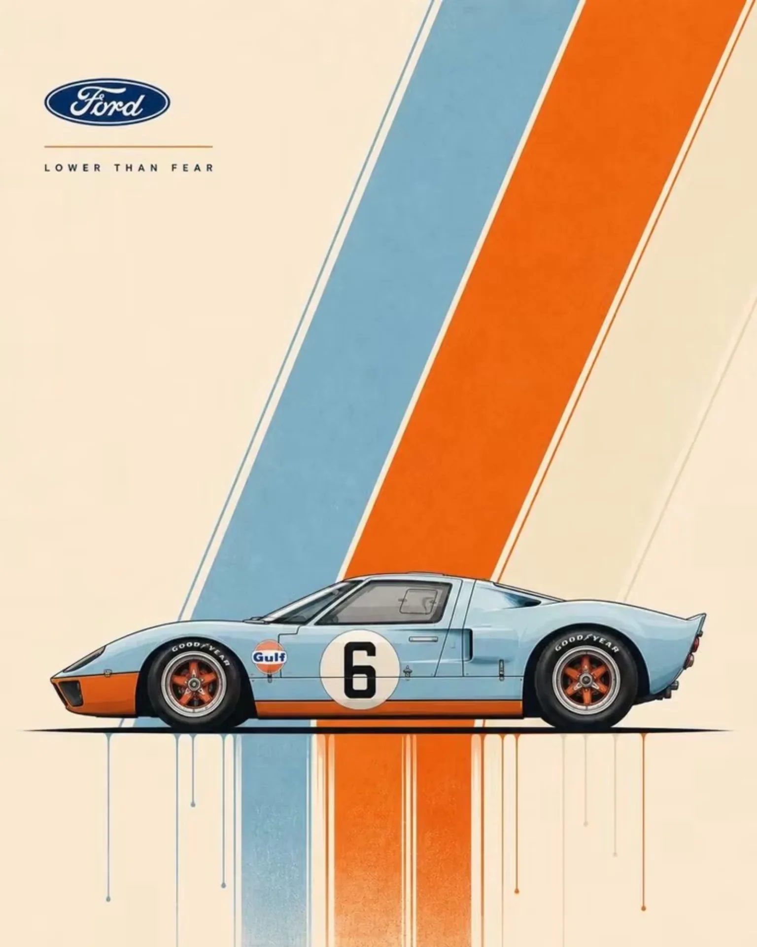 Ford GT40 Gulf Poster