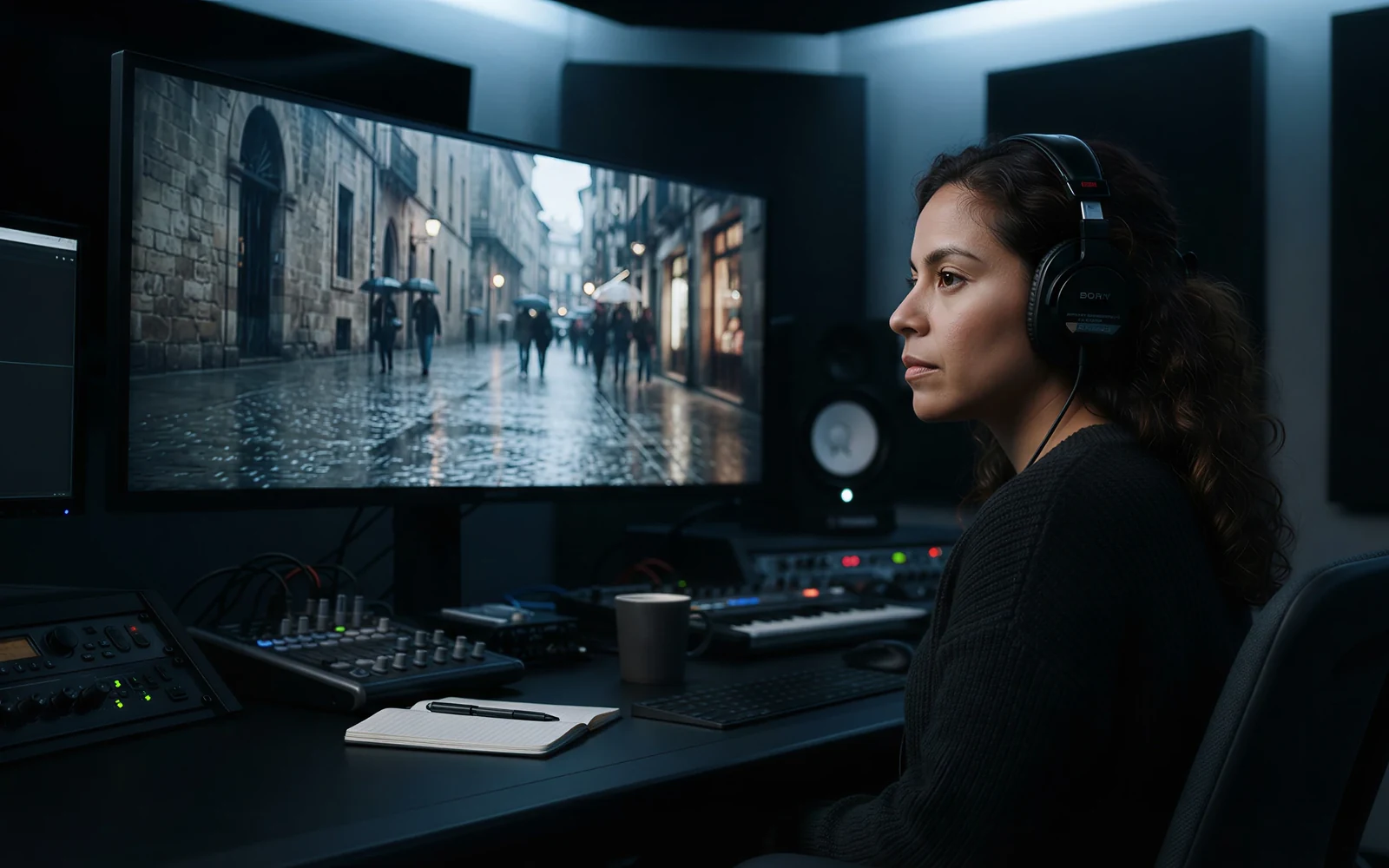 Kling 3.0 clip previewed with native dialogue and room tone