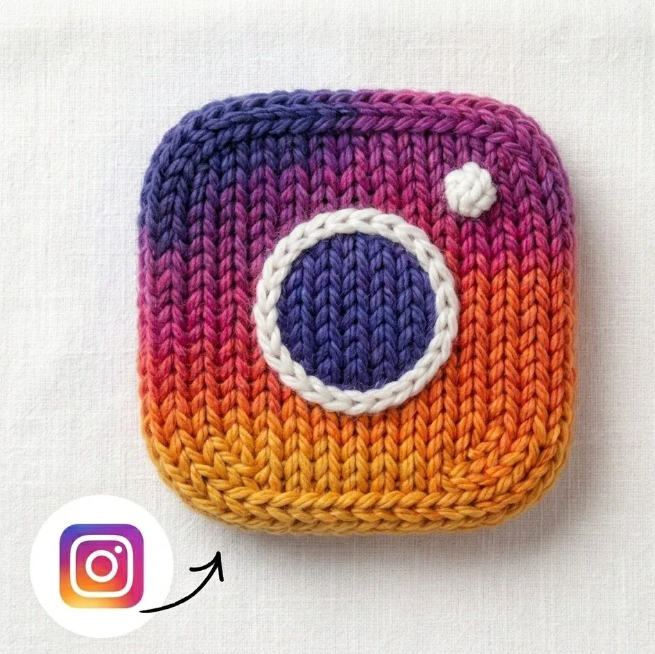 Knitted Instagram Logo