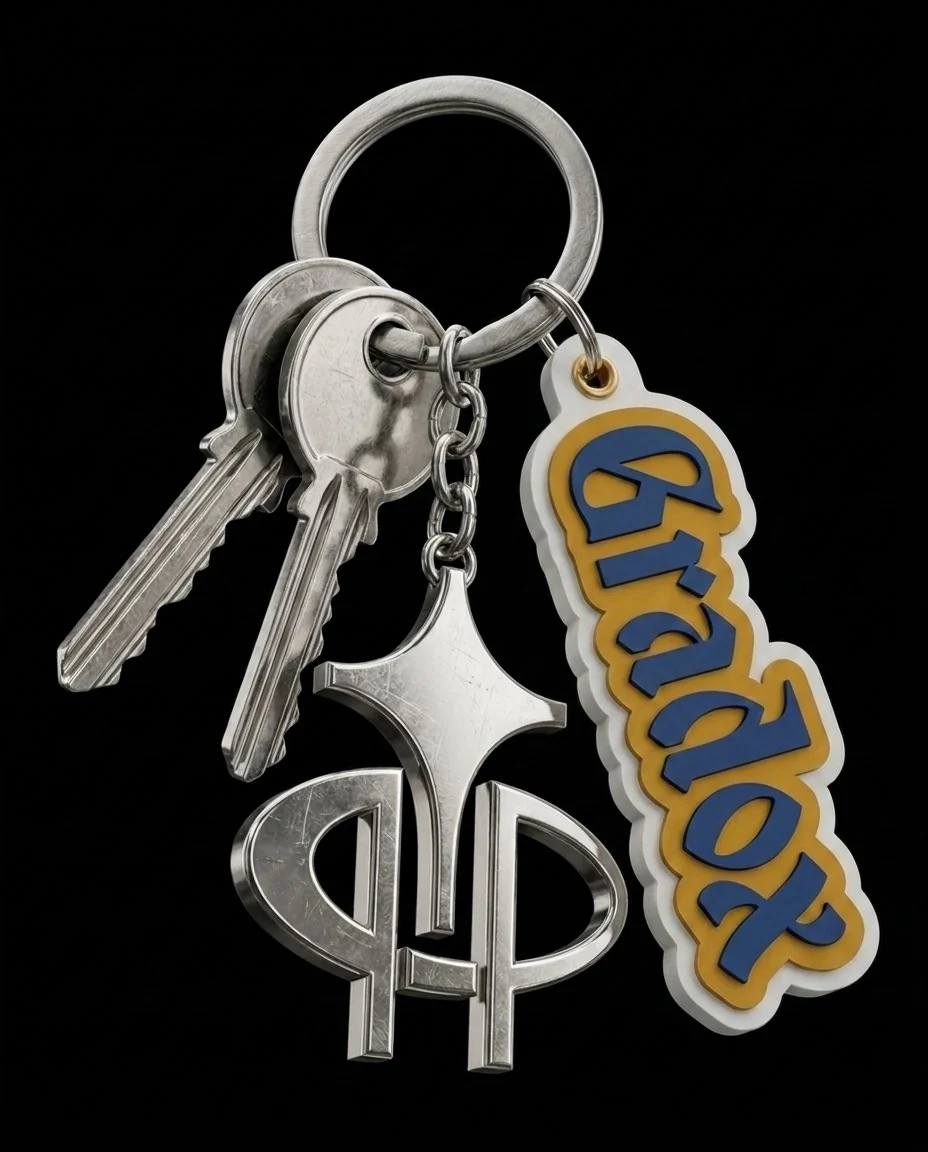 Streetwear Keychain Mockup